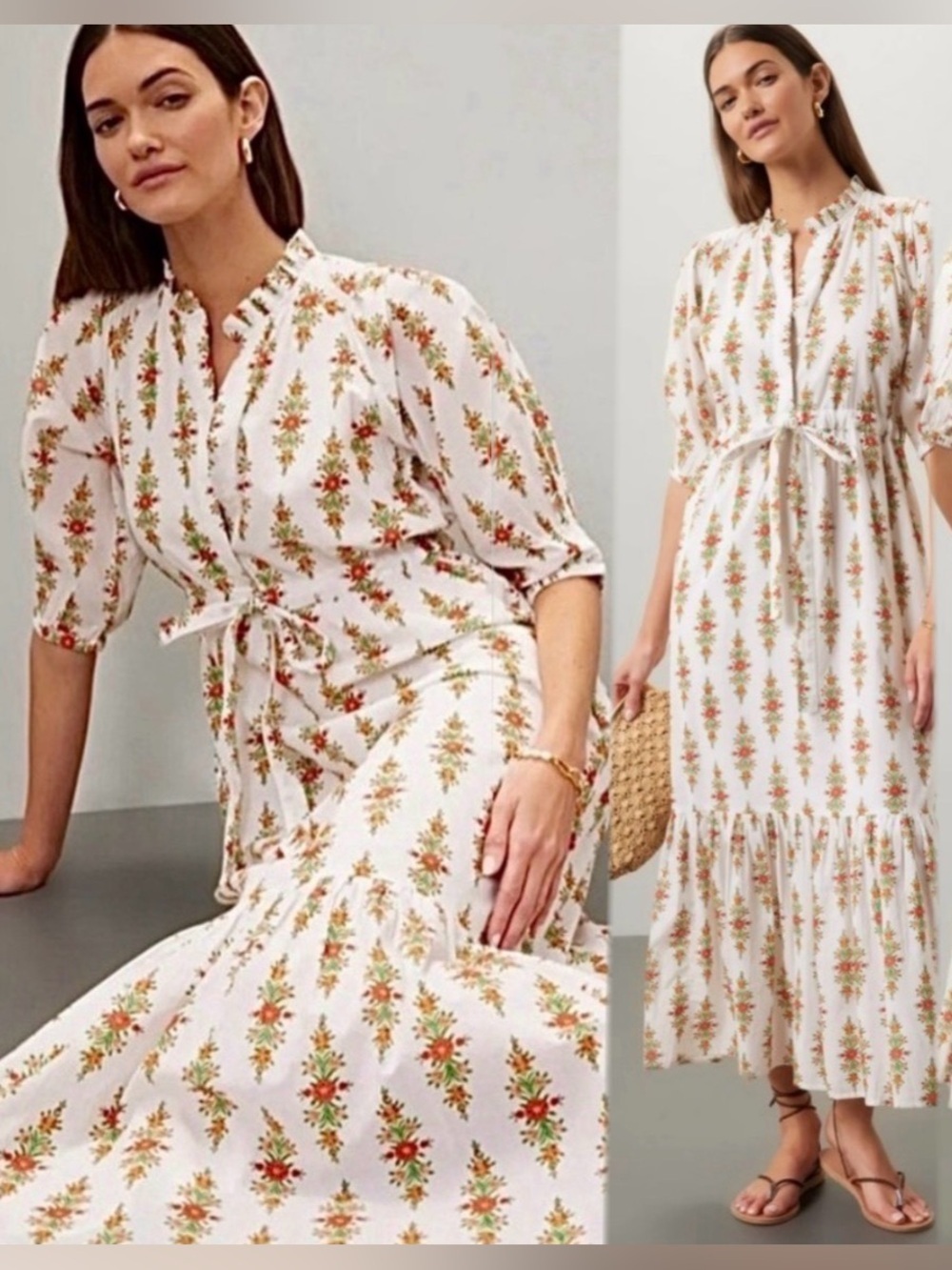 Banjanan Floral Print Betty Dress size Large.